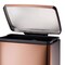 13-Gallon Stainless Steel Trash Can with Step-On Pedal and Soft-Close Lid for Bathroom